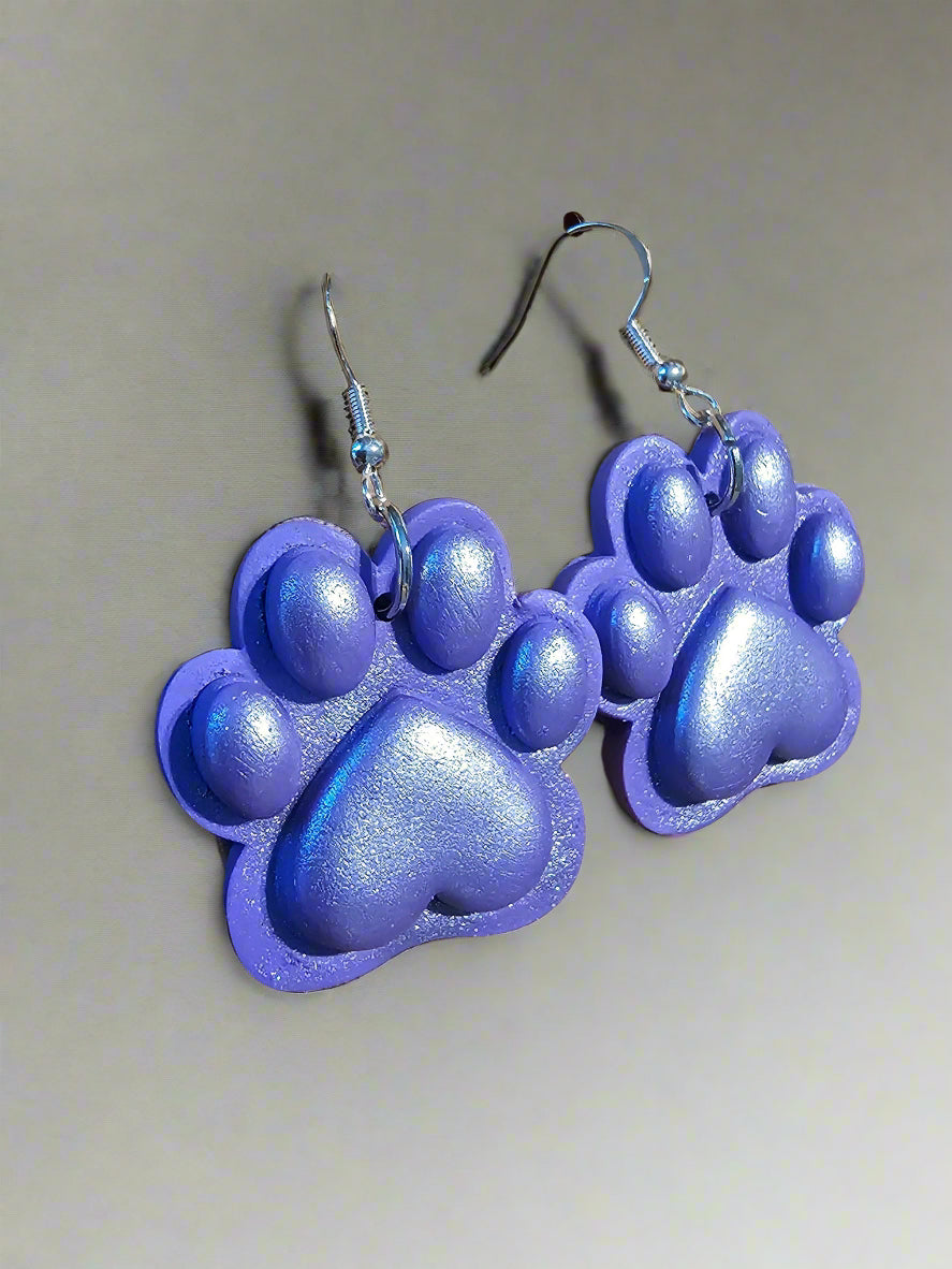 Dog Paw Print Earrings