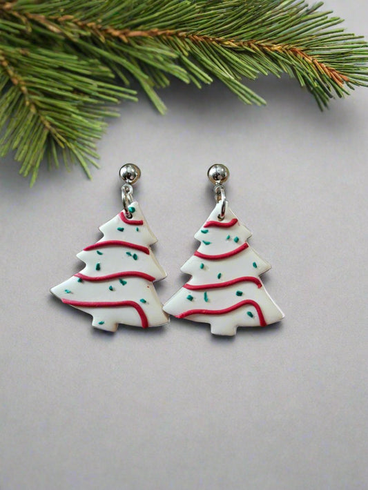 Christmas Tree Cake Earrings